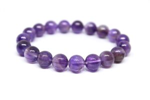 Amethyst 8mm Bead Stone Round Shape Bracelet