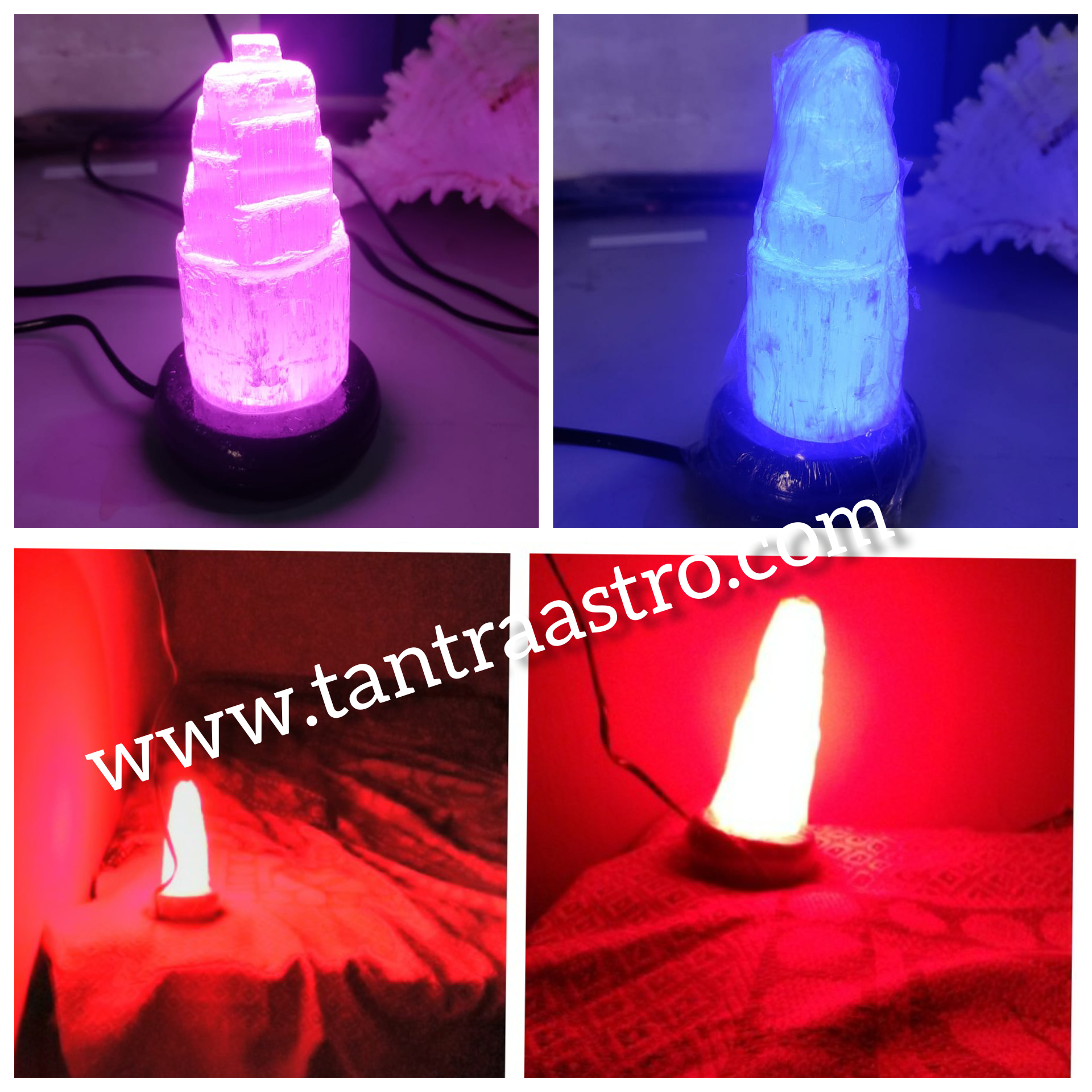 Selenite Lamps and Towers