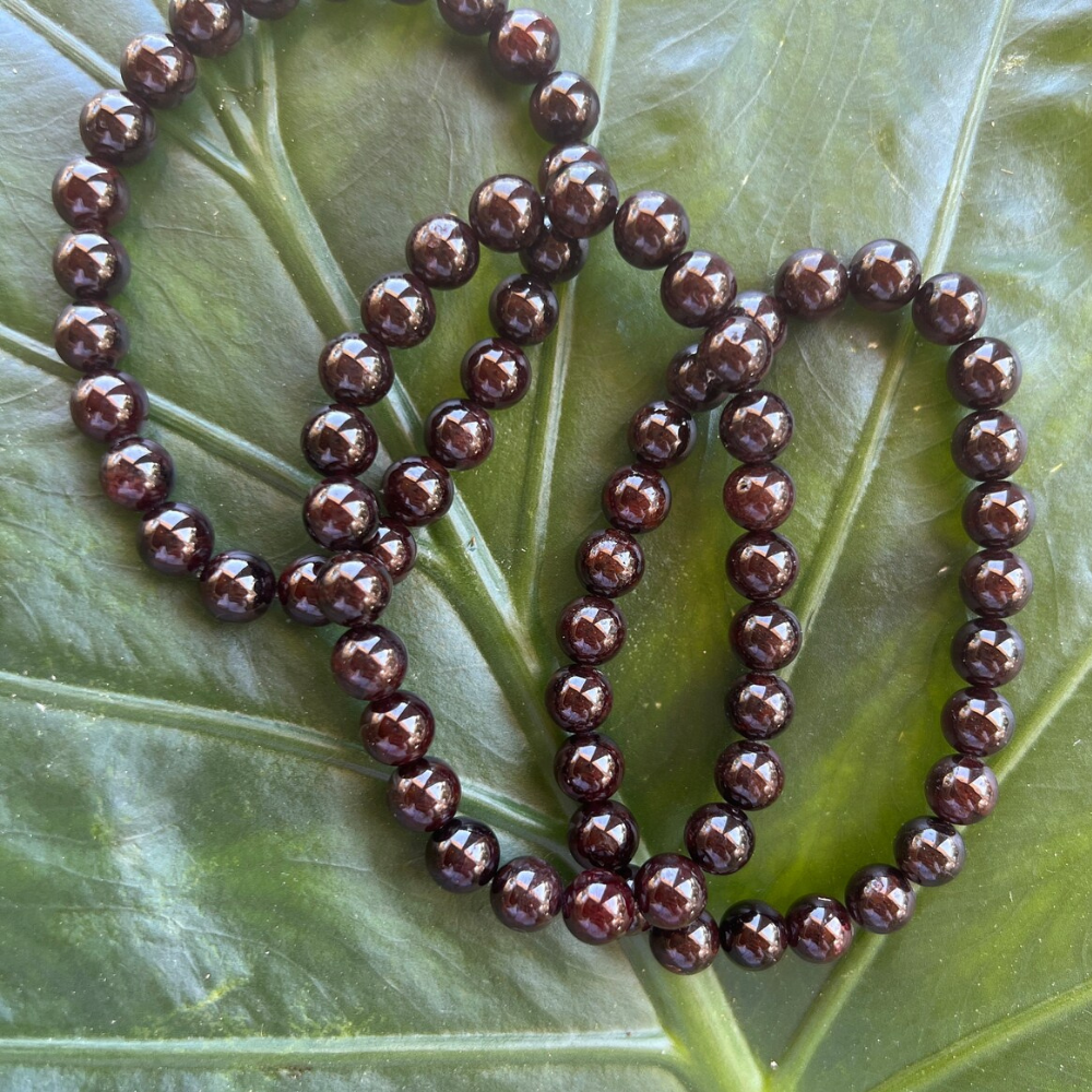 red garnet stone bracelet